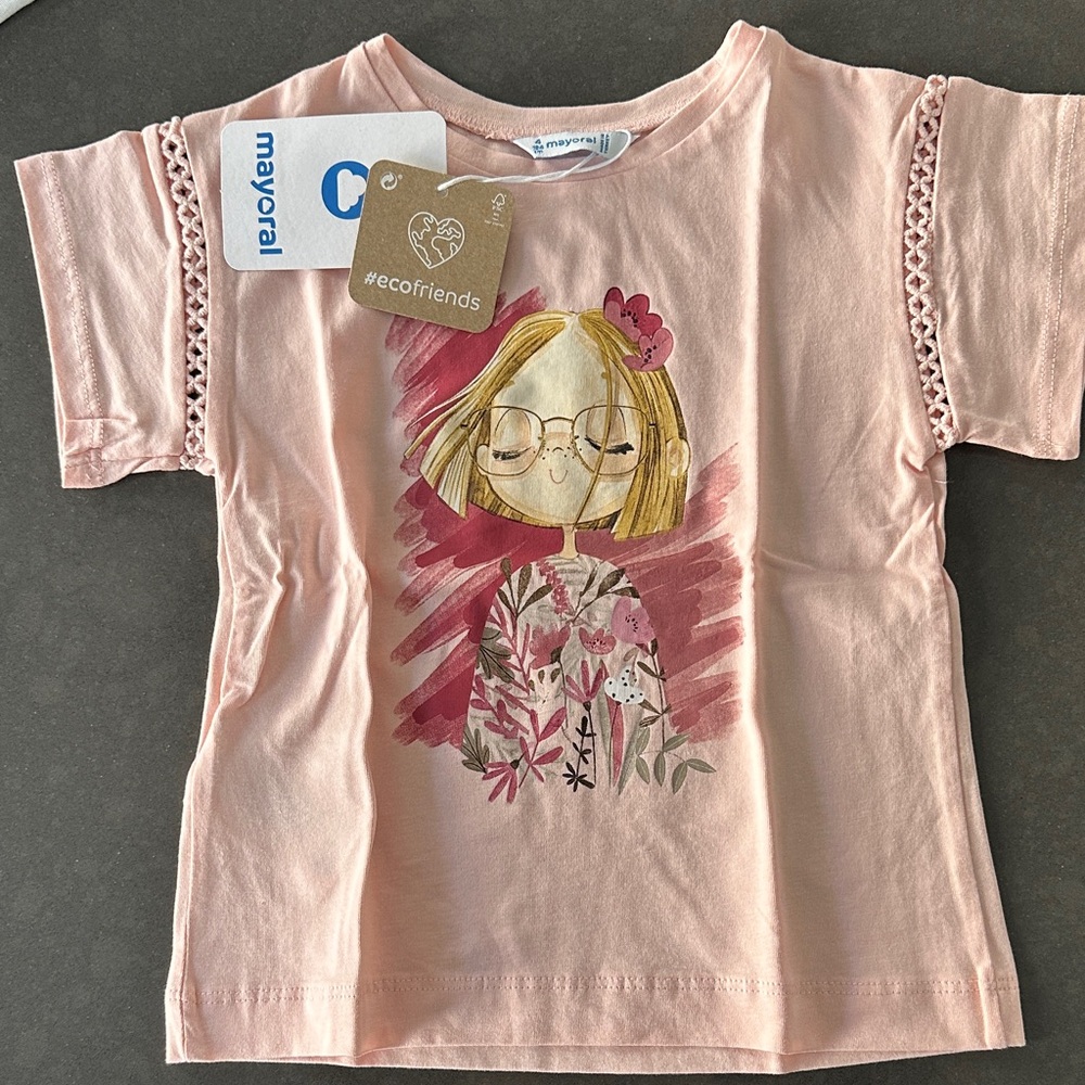 Mayoral Blush Graphic Tee for Kids